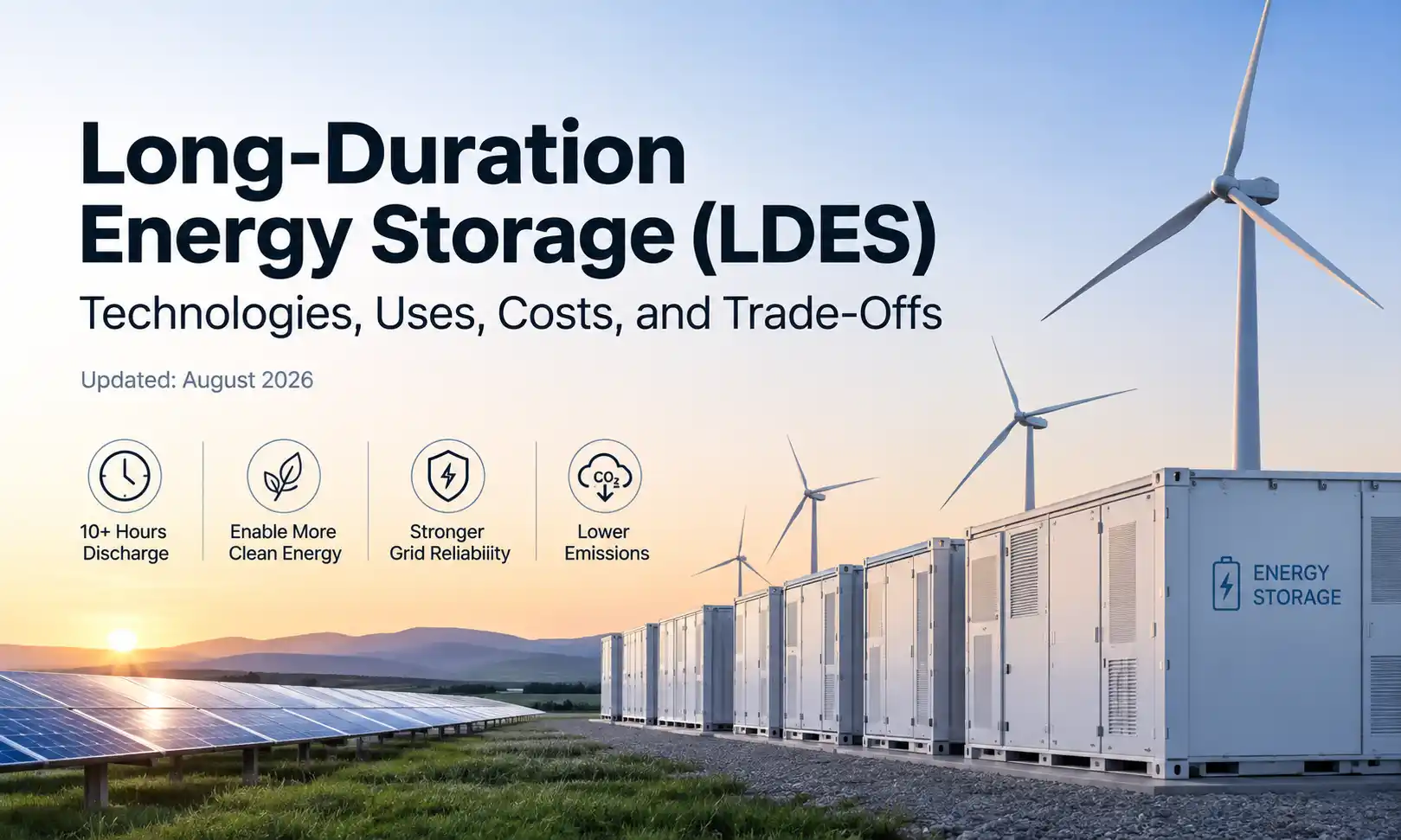Dugay nga-Duration Energy Storage (LDES): Teknolohiya ug Paggamit